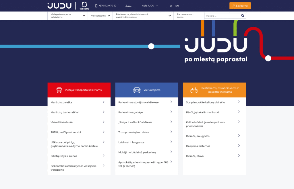 Vilniaus miesto transporto elektroninių bilietų ir parkavimo paslaugų užsakymo savitarnos sistema