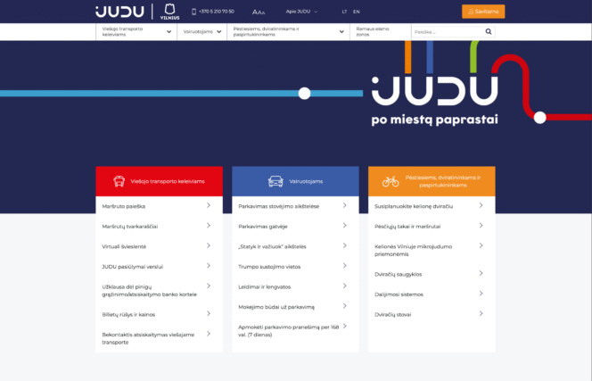 Vilniaus miesto transporto elektroninių bilietų ir parkavimo paslaugų užsakymo savitarnos sistema