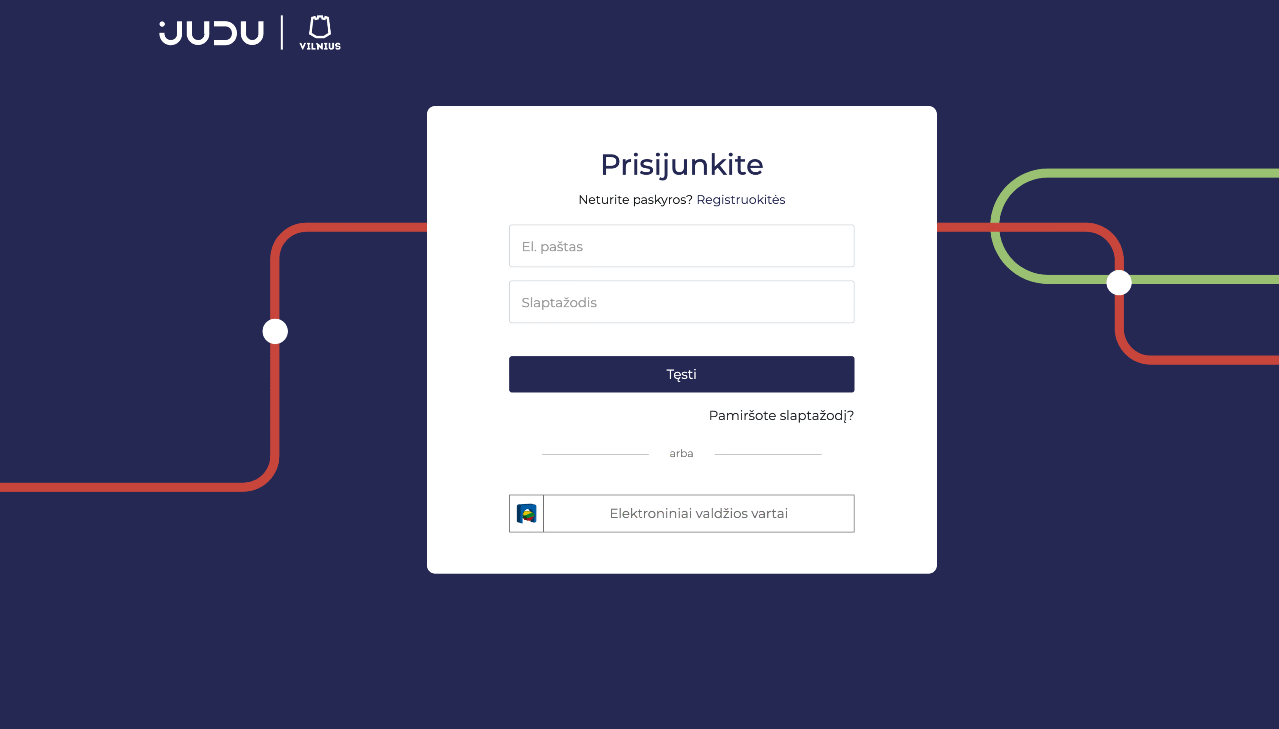 Vilniaus miesto transporto elektroninių bilietų ir parkavimo paslaugų užsakymo savitarnos sistema