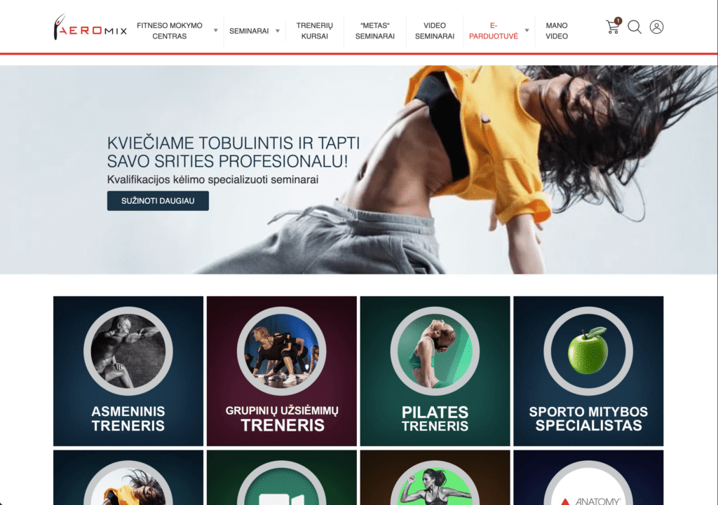 Aeromix.lt – individualiai sukurta mokymų ir video seminarų platforma