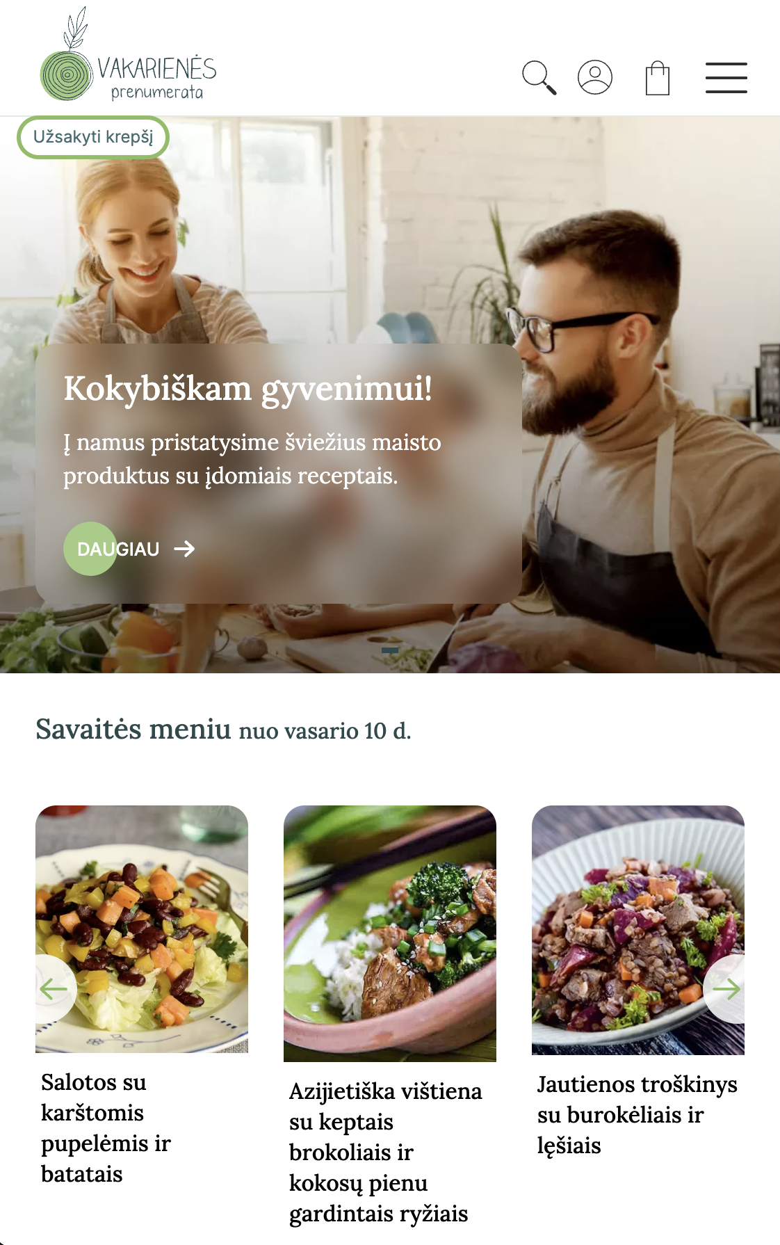 Vakarienės prenumerata