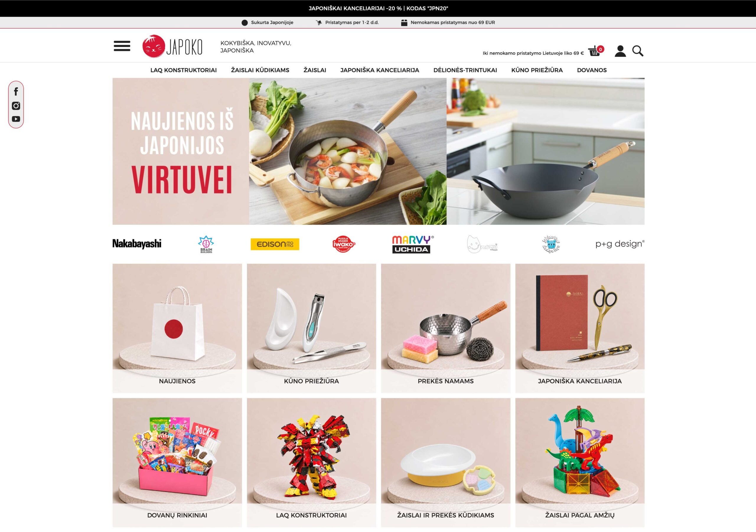 Individualios WooCommerce el. parduotuvės kūrimas „Japoko“