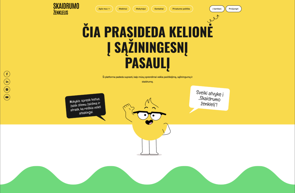 Edukacinė antikorupcinio švietimo platforma mokiniams ir mokytojams — testai, dilemų žaidimai bei metodinė medžiaga