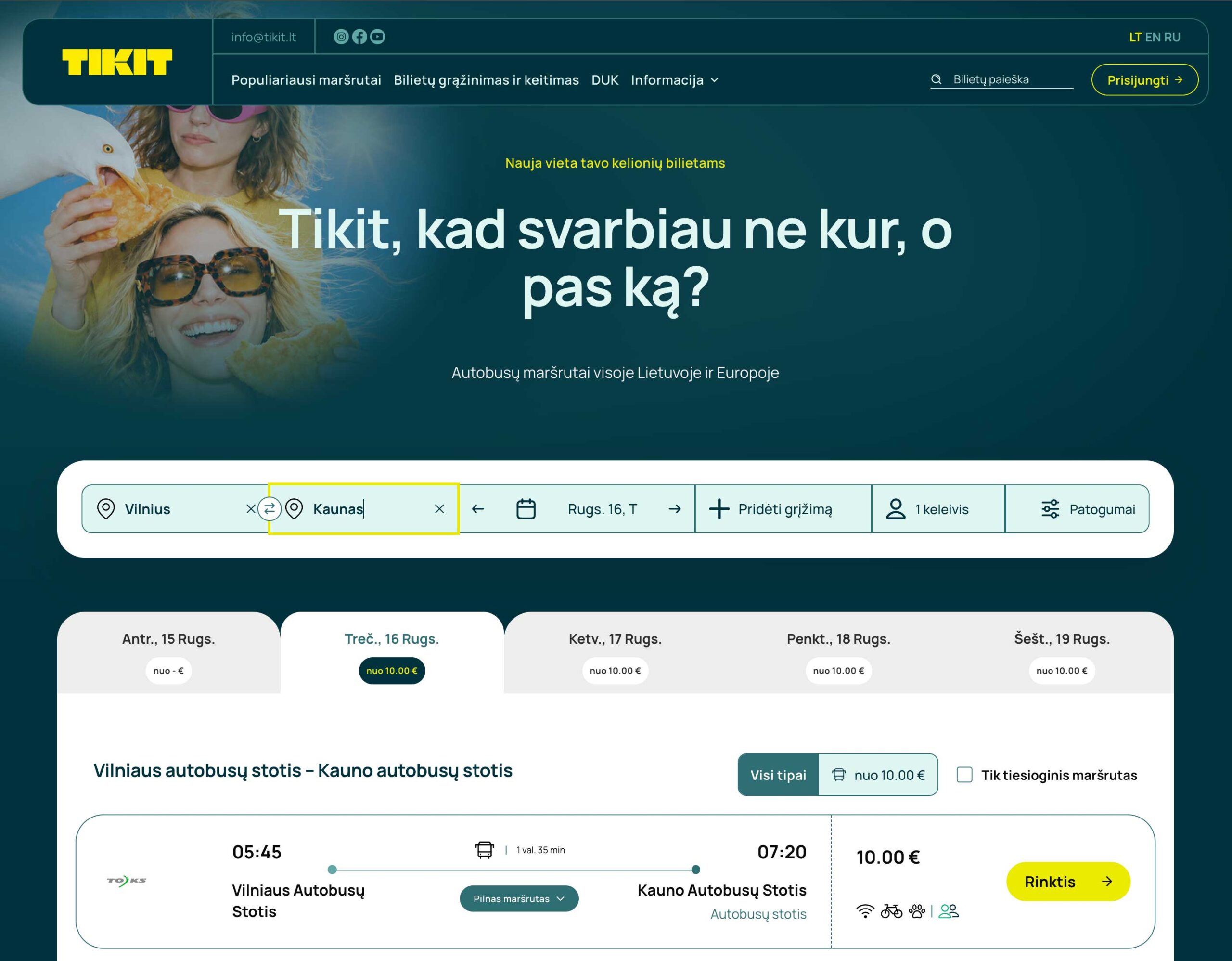 Bilietų pardavimo sistema TOKS — platforma „Tikit“